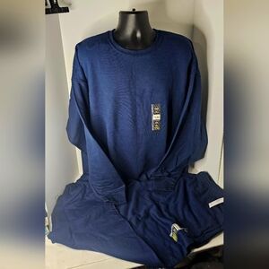 2set Mens 3XL Athletic Works Blue Fleece SweatPants/Sweatshirt set